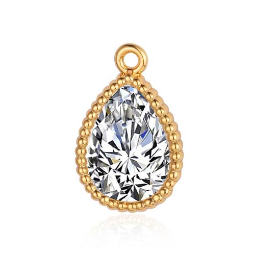 Brass Pendant, plated, DIY & different styles for choice & micro pave cubic zirconia, more colors for choice, nickel, lead & cadmium free, Sold By PC