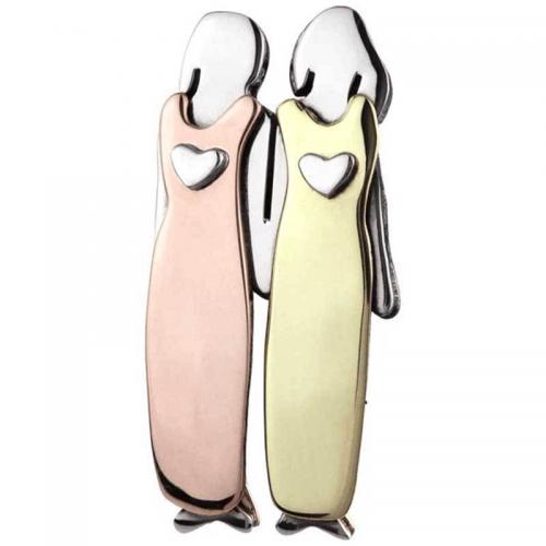 Zinc Alloy Brooches plated & for woman nickel lead & cadmium free Sold By PC