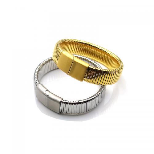 Titanium Steel Bracelet & Bangle, plated, elastic & Unisex, more colors for choice, Inner Diameter:Approx 60mm, Sold By PC