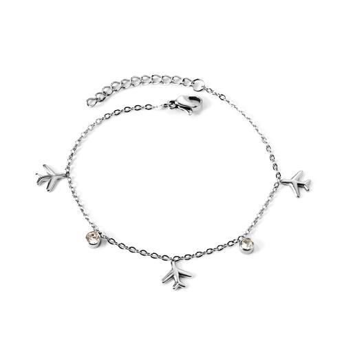 Stainless Steel Jewelry Bracelet, 304 Stainless Steel, with 3cm extender chain, plated, fashion jewelry & for woman & with rhinestone, more colors for choice, nickel, lead & cadmium free, Length:Approx 17 cm, Sold By PC