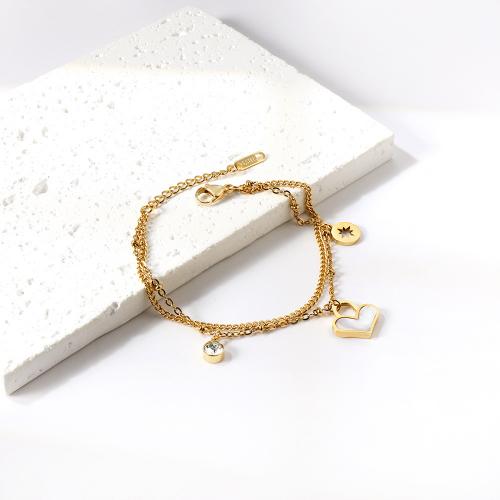 Stainless Steel Jewelry Bracelet 304 Stainless Steel gold color plated fashion jewelry & for woman nickel lead & cadmium free Sold By PC