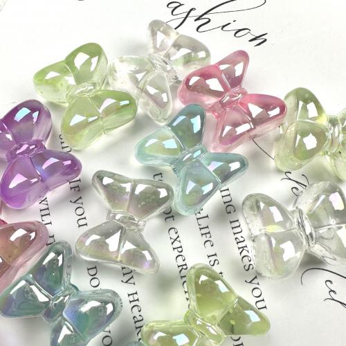 Perles  acrylique plaqué , Noeud papillon, Placage coloré, DIY & lumineux, plus de couleurs à choisir, 20mm, Environ 200PC/sac, Vendu par sac