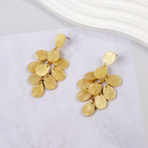 Zinc Alloy Stud Earring with Acrylic handmade fashion jewelry & for woman nickel lead & cadmium free Sold By Pair