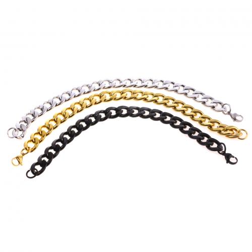 Rustfrit stål smykker Armbånd, 304 rustfrit stål, mode smykker & forskellige længde for valg & Unisex, flere farver til valg, Solgt af Strand