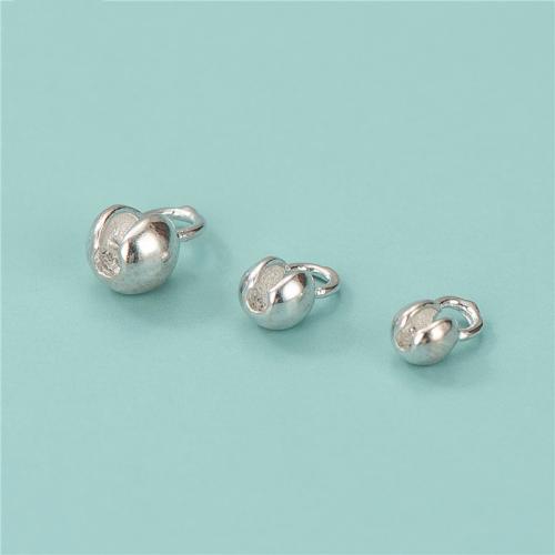 925 Sterling Silver Cord Tips, DIY & different size for choice, silver color, Sold By PC