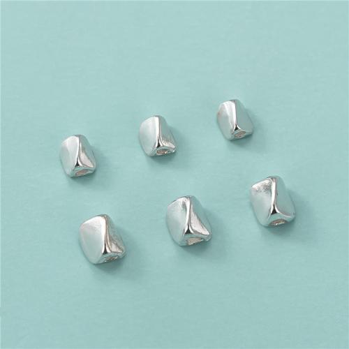 925 Sterling Silver Beads Nuggets DIY silver color Sold By PC