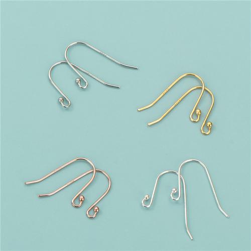 925 Sterling Silver Hook Earwire plated DIY Sold By Pair