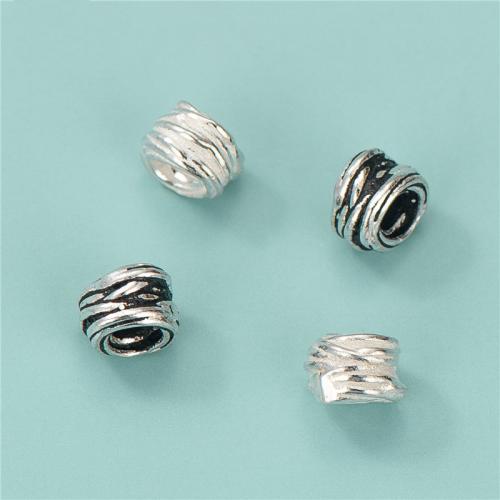 Perles en argent sterling 925, DIY, plus de couleurs à choisir, 6x4.50mm, Trou:Environ 2.4mm, Vendu par PC