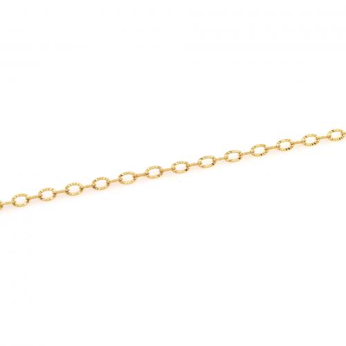 Brass Chain, 18K gold plated, fashion jewelry & DIY, nickel, lead & cadmium free, 5.50mm, Sold By m