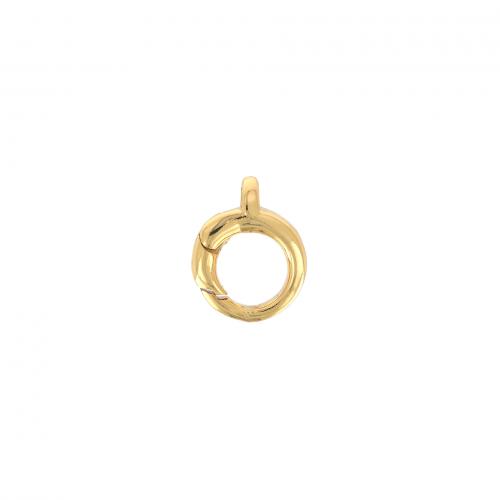 Brass Snap Clasp, Donut, 18K gold plated, DIY, nickel, lead & cadmium free, 10x12.50x3.50mm, Sold By PC