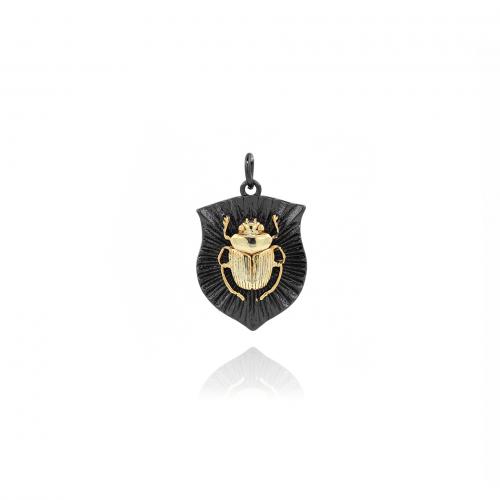 Brass Jewelry Pendants Shield 18K gold plated fashion jewelry & DIY mixed colors nickel lead & cadmium free Sold By PC