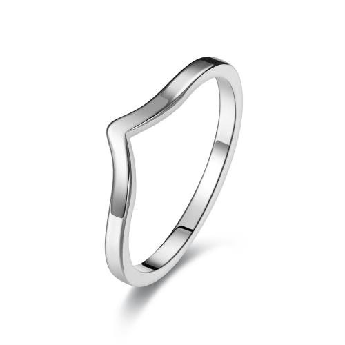 Titanium Steel Finger Ring Bean plated & for woman Sold By PC