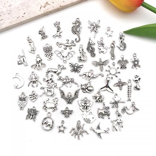 Tibetan Style Pendants, plated, DIY & mixed, nickel, lead & cadmium free, 10-30mm, Approx 50PCs/Bag, Sold By Bag