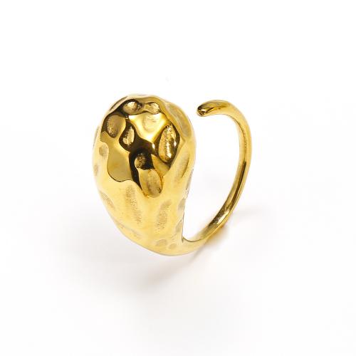 Пальцевидное Кольцо Титановой Стали, титан, ювелирные изделия моды & Женский, золотой, не содержит никель, свинец, продается PC