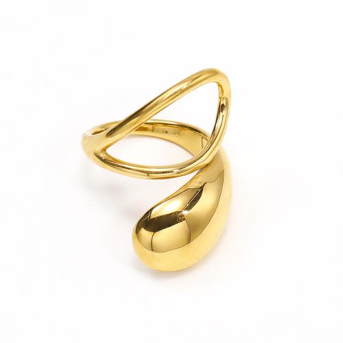 Titanium Steel Finger Ring, fashion jewelry & different size for choice & for woman, gold, nickel, lead & cadmium free, Sold By PC