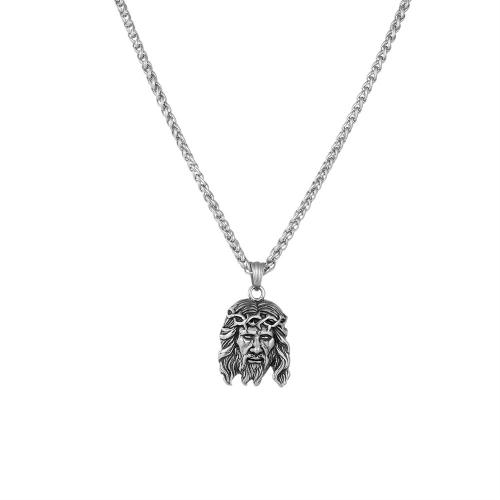 Titanium Steel Necklace, polished, Unisex, original color, Length:Approx 60 cm, Sold By PC