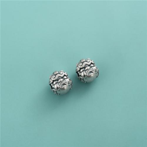 Perles en argent sterling 925, bête sauvage Fabuleuse, Vintage & DIY, 11.50x12.50mm, Trou:Environ 2.8mm, Vendu par PC