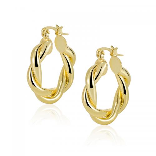 Messing Hendel weer Earring, gold plated, mode sieraden & voor vrouw, 20x25mm, Verkocht door pair