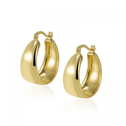 Brass Lever Back Earring, Letter U, 18K gold plated, fashion jewelry & for woman, 20mm, Sold By Pair