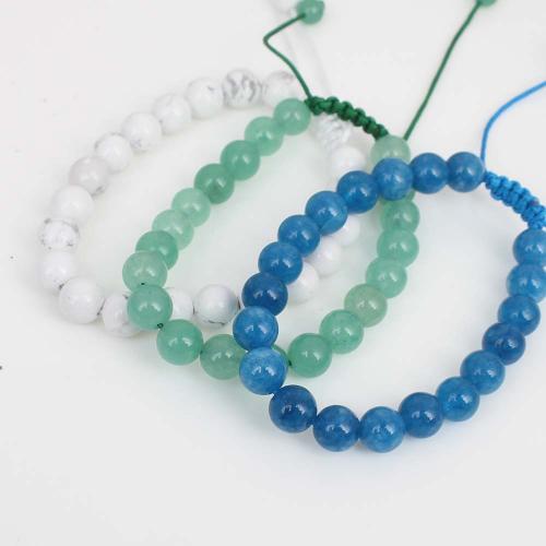 Gemstone Bracelets, with Knot Cord, Adjustable & fashion jewelry & Unisex, more colors for choice, 8.30x8x8.20mm, Length:Approx 18-19 cm, Sold By PC