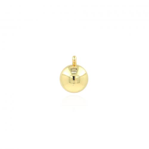 Brass Jewelry Pendants Round 18K gold plated fashion jewelry & DIY nickel lead & cadmium free Sold By PC
