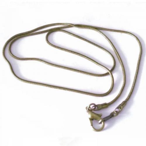Messing Halskette, antike Bronzefarbe plattiert, verschiedene Größen vorhanden, keine, frei von Nickel, Blei & Kadmium, verkauft von PC