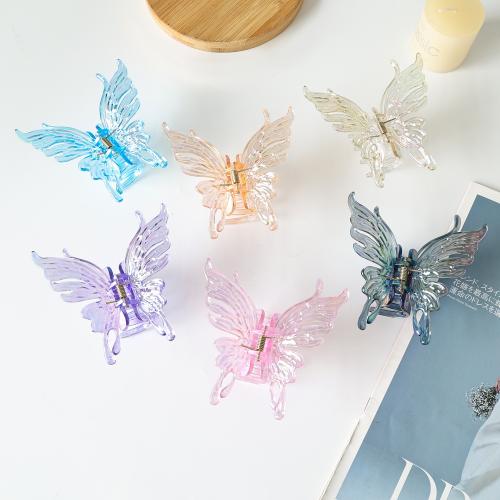 Hair Claw Clips, PC-Polyester Carbonate, Butterfly, painted, fashion jewelry & for woman, more colors for choice, 50x100mm, Sold By PC