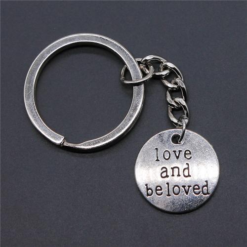 Zinc Alloy Key Clasp with Iron Round plated fashion jewelry nickel lead & cadmium free 20mm Sold By PC