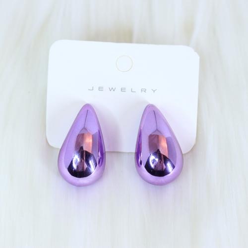 Acrylic Jewelry Earring Teardrop plated fashion jewelry & for woman Sold By Pair
