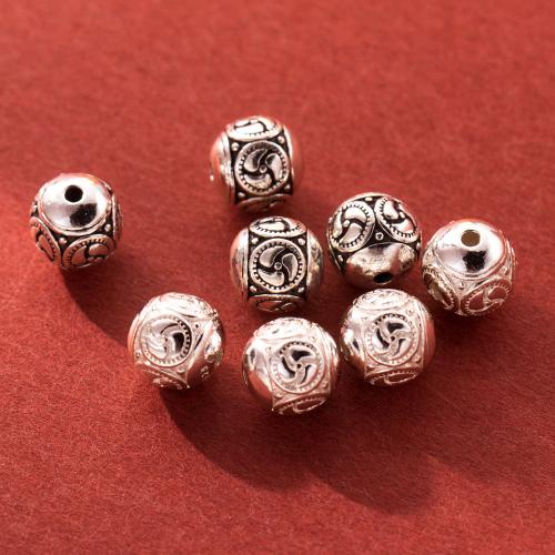 925 Sterling Silver Beads, Antique finish, DIY, more colors for choice, 10mm, Hole:Approx 1.8mm, Sold By PC