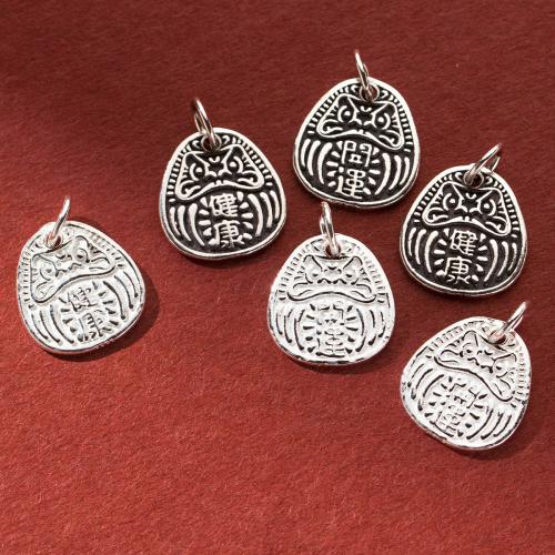 925 Sterling Silver Pendant, Antique finish, DIY, more colors for choice, 13.50x13x1.20mm, Sold By PC