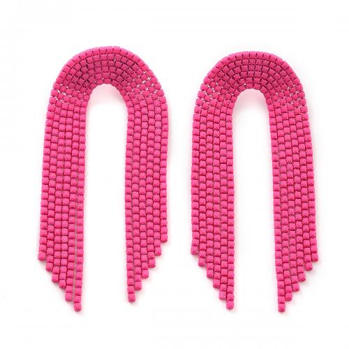 Boucles d'oreilles pendantes en laiton, Placage, pour femme & avec strass, plus de couleurs à choisir, Vendu par paire