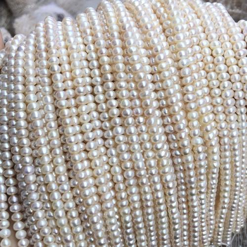 Perle perline Keishi coltivate d'acqua dolce, perla d'acquadolce coltivata naturalmente, lucido, DIY, nessuno, Length about 5-6mm, Venduto per Appross. 38 cm filo