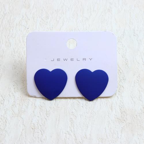 Acrylic Jewelry Earring, Heart, painted, fashion jewelry & for woman, more colors for choice, 19x20mm, Sold By Pair