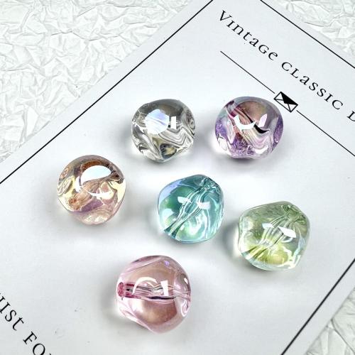 Plated Acrylic Beads UV plating random style & DIY mixed colors 18mm Approx Sold By Bag