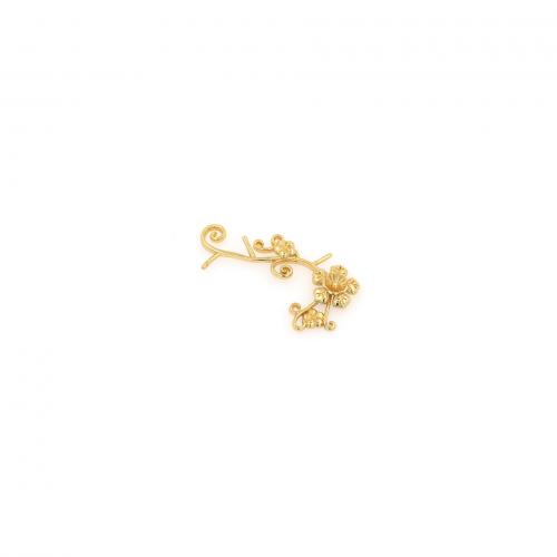 Hair Accessories DIY Findings, Brass, Flower, 18K gold plated, fashion jewelry, nickel, lead & cadmium free, 32.50x18x3mm, Sold By PC