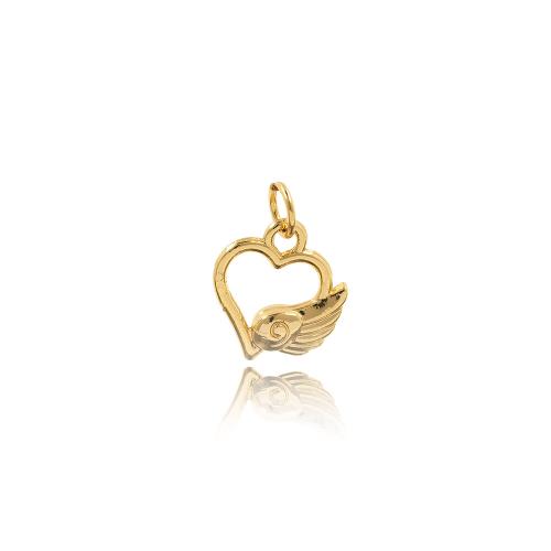 Brass Heart Pendants plated fashion jewelry & DIY & hollow nickel lead & cadmium free Sold By PC