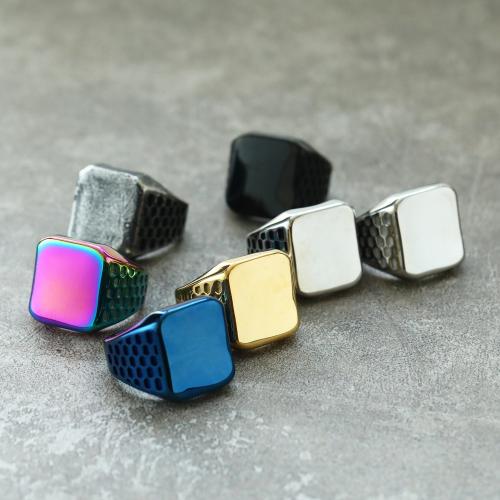 Titanium Steel Finger Ring, fashion jewelry & different size for choice & for man, more colors for choice, Sold By PC
