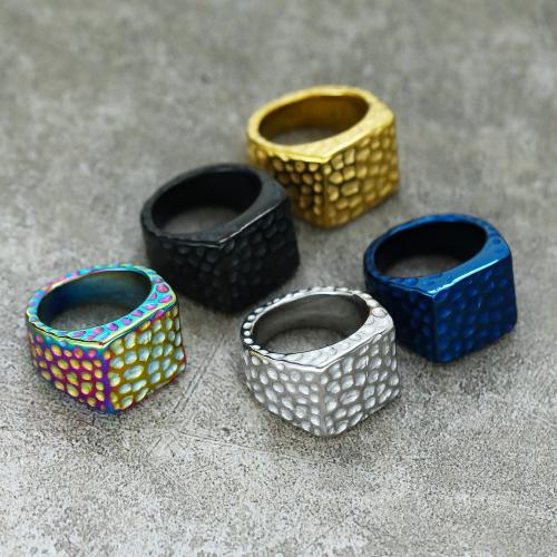 Пальцевидное Кольцо Титановой Стали, титан, ювелирные изделия моды & Мужская & разный размер для выбора, Много цветов для выбора, продается PC