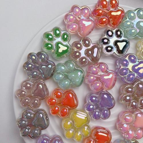 Plated Acrylic Beads, UV plating, DIY, more colors for choice, 26x26mm, Hole:Approx 4.3mm, Approx 5PCs/Bag, Sold By Bag