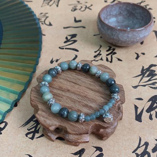 Tibetan Style Bracelet, with Natural Stone, folk style & different styles for choice & for woman, Length:Approx 5.9-8.7 Inch, Sold By PC