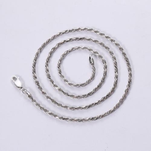 Серебряное ожерелье, 925 пробы, ювелирные изделия моды & Мужская & разный размер для выбора, не содержит никель, свинец, продается PC