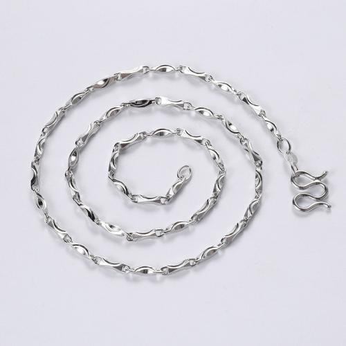 Sterling Silber Halsketten, 925er Sterling Silber, Modeschmuck & verschiedene Größen vorhanden & für den Menschen, frei von Nickel, Blei & Kadmium, verkauft von PC