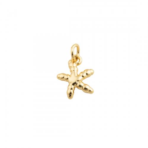 Brass Jewelry Pendants Starfish fashion jewelry & for woman golden nickel lead & cadmium free Sold By PC
