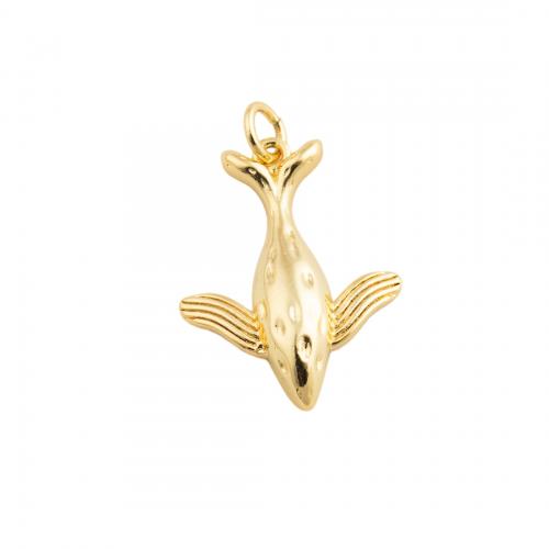 Brass Jewelry Pendants, Fish, fashion jewelry & Unisex, golden, nickel, lead & cadmium free, 22.50x17mm, Sold By PC