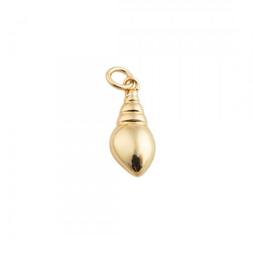 Brass Jewelry Pendants Conch fashion jewelry & Unisex golden nickel lead & cadmium free Sold By PC