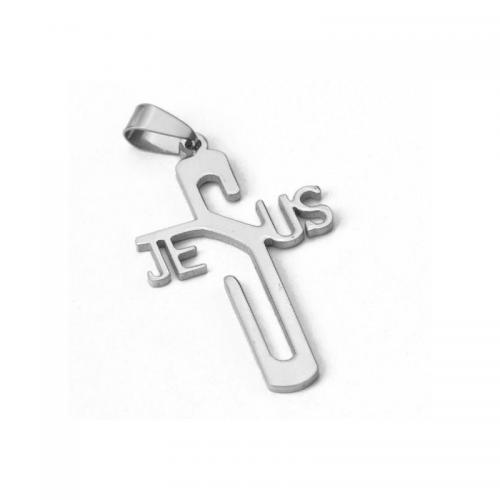 Stainless Steel Cross Pendants, 304 Stainless Steel, fashion jewelry & Unisex, 26x45mm, Sold By PC