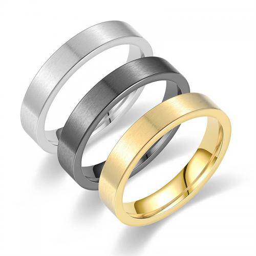 Ring Finger Titantium stali, obyty, biżuteria moda & dla obu płci & różnej wielkości do wyboru, dostępnych więcej kolorów, width 4mm, thickness 2mm, sprzedane przez PC