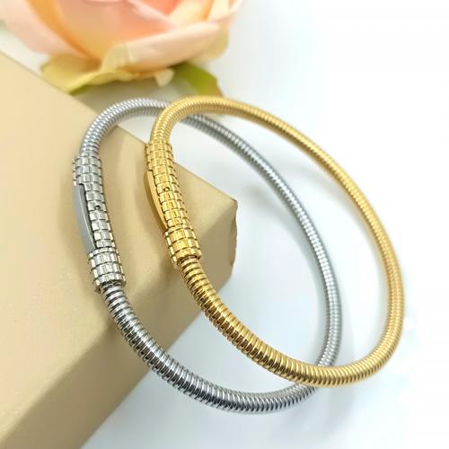 Titanium stål armbånd, mode smykker & Unisex & forskellige stilarter for valg, flere farver til valg, 4mm, Længde Ca. 20 cm, Solgt af PC