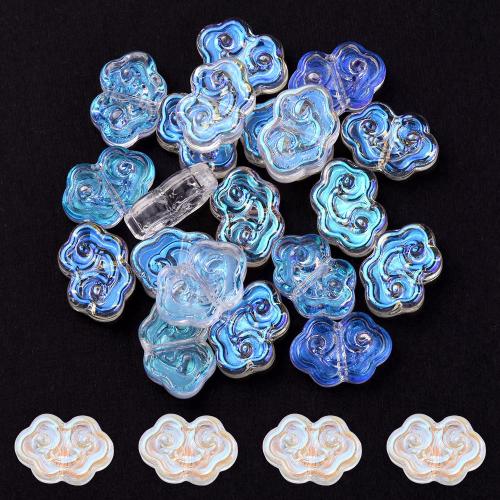 Fashion Glass Beads Cloud AB color plated DIY Sold By Bag